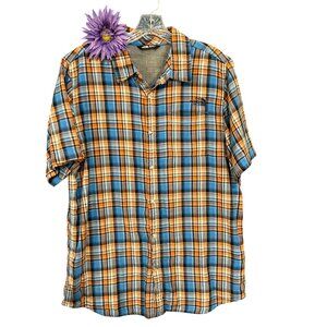 The North Face Mens Plaid Short Sleeve Button-Up Shirt L